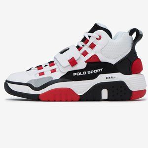 Polo Sport PS100 RALPH LAUREN🔥New Men's White Hi Top Shoes Gym Cross Fit